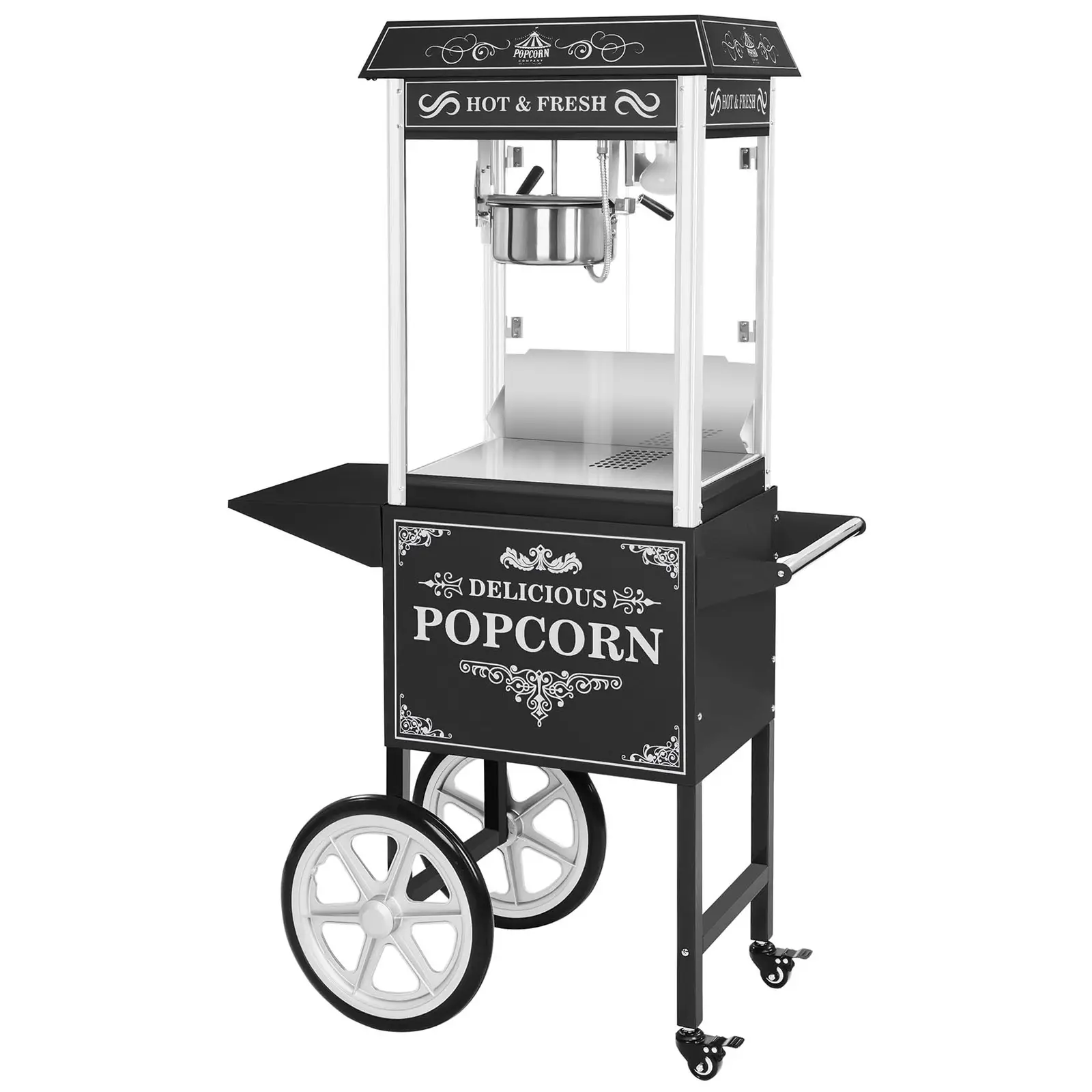 Mașină de Făcut Popcorn cu cărucior - negru