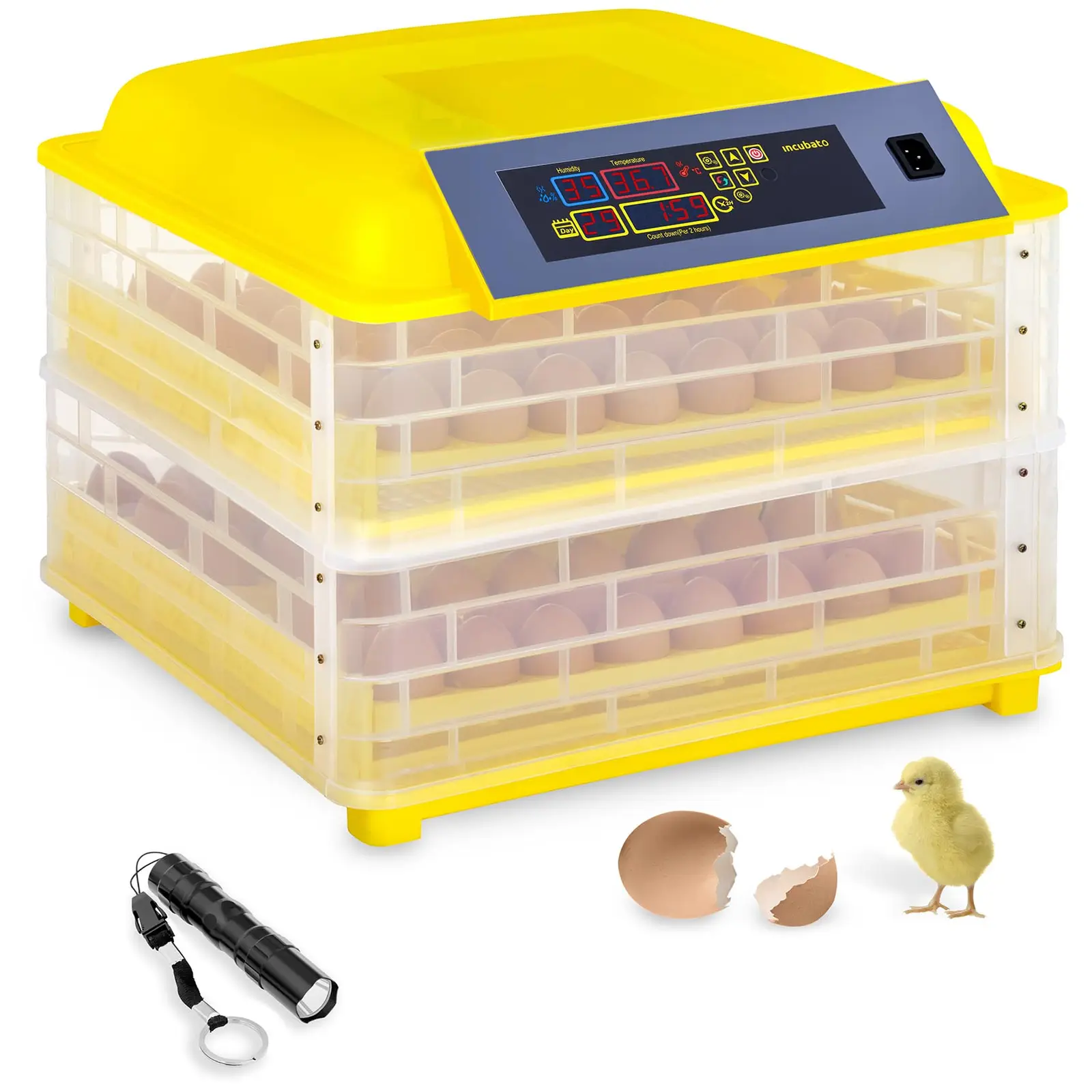 Incubator de Ouă - 96 de Ouă - Incl. Lumânare de ouă - Complet automată