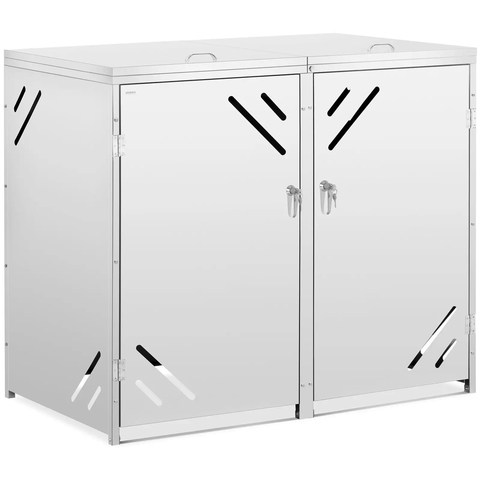 Cutie de depozitare pentru gunoi - 2 x 240 L - fante de aer diagonale