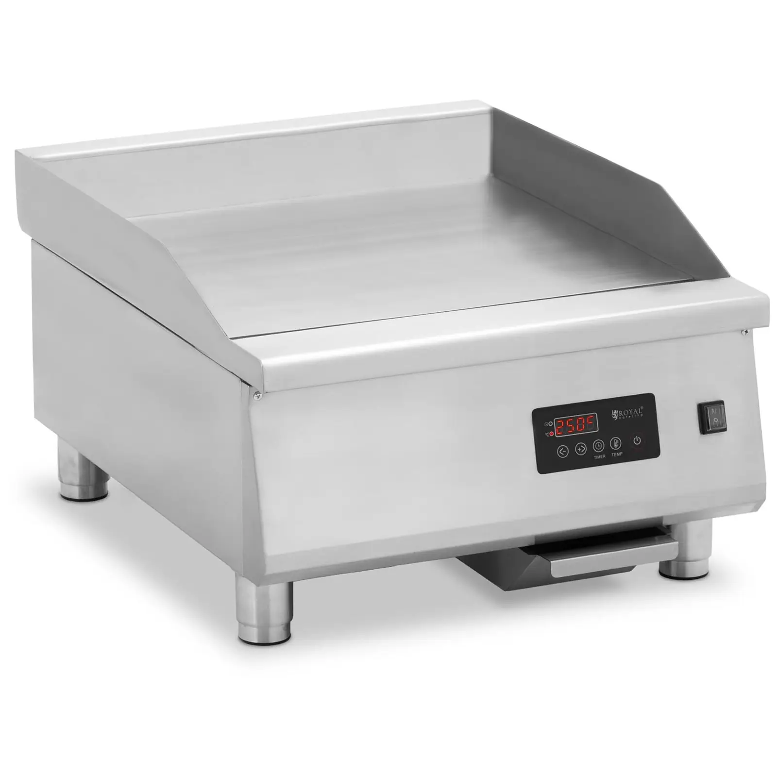 Grătar cu inducție - 600 x 520 mm - neted - 6000 W - Royal Catering