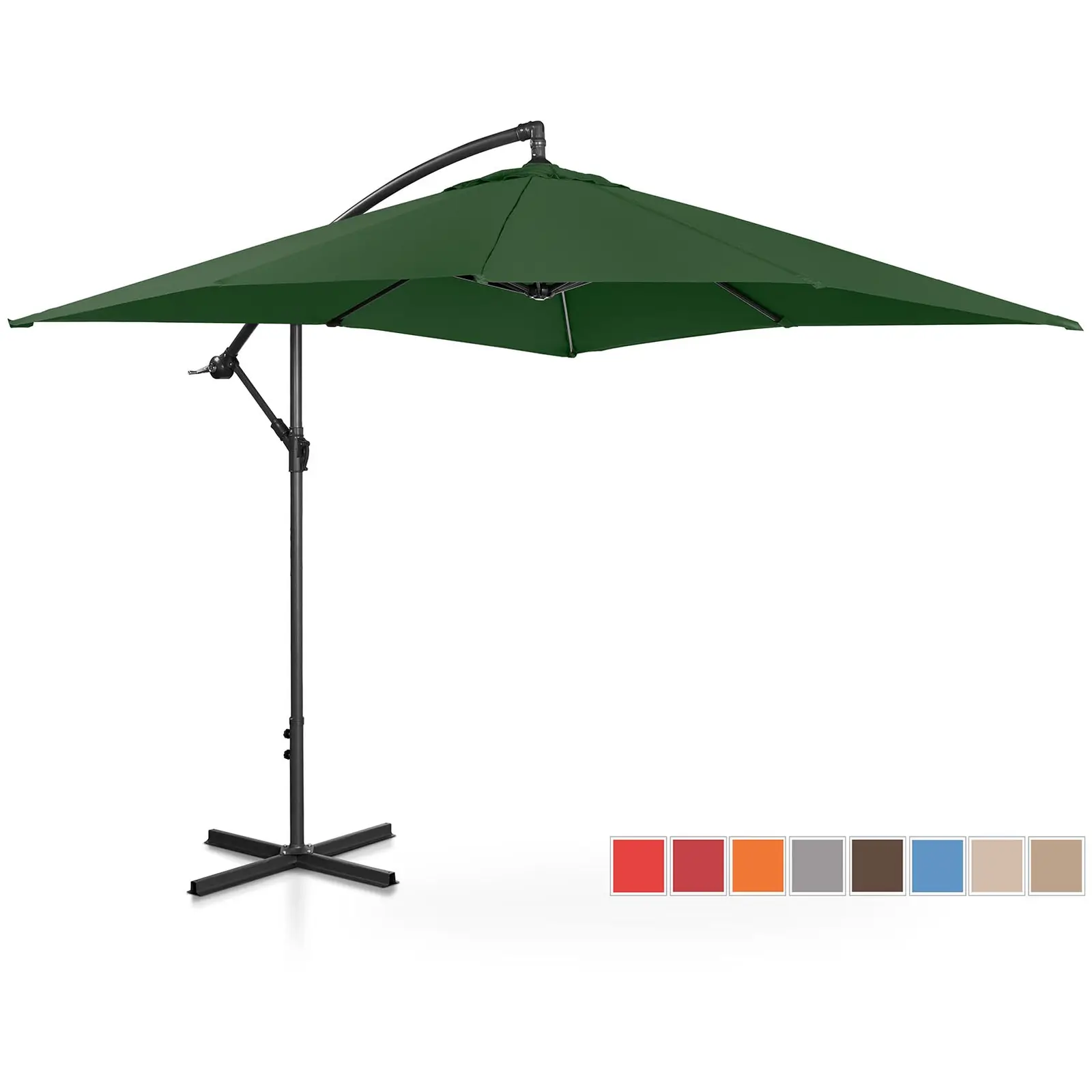 Umbrelă de grădină - Verde - Pătrată - 250 x 250 cm - Înclinabilă