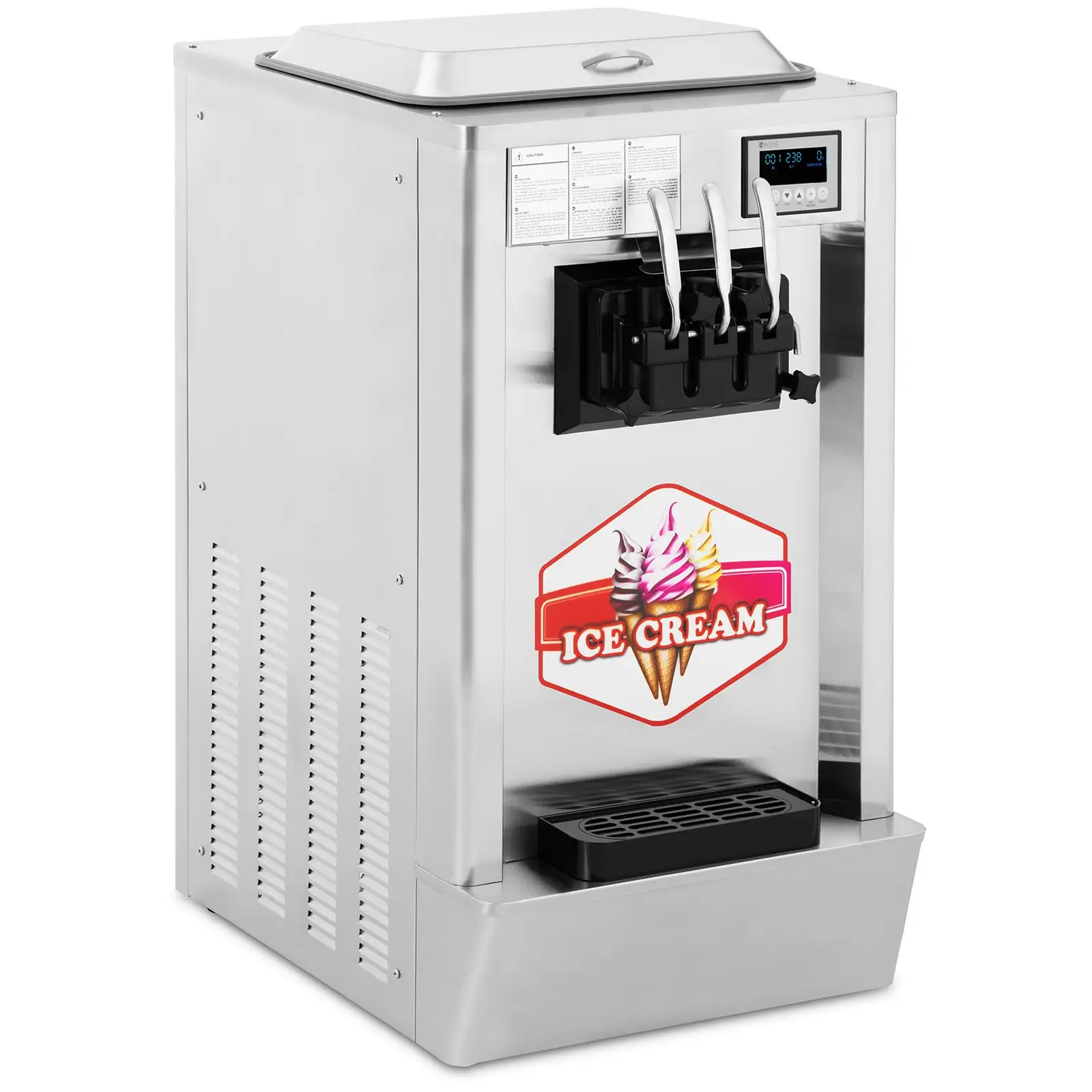 Mașină de înghețată Soft Serve - 1550 W - {{producție de înghețată_702_temp}} l/h - {{numărul de arome_703_temp}} Arome - Royal Catering