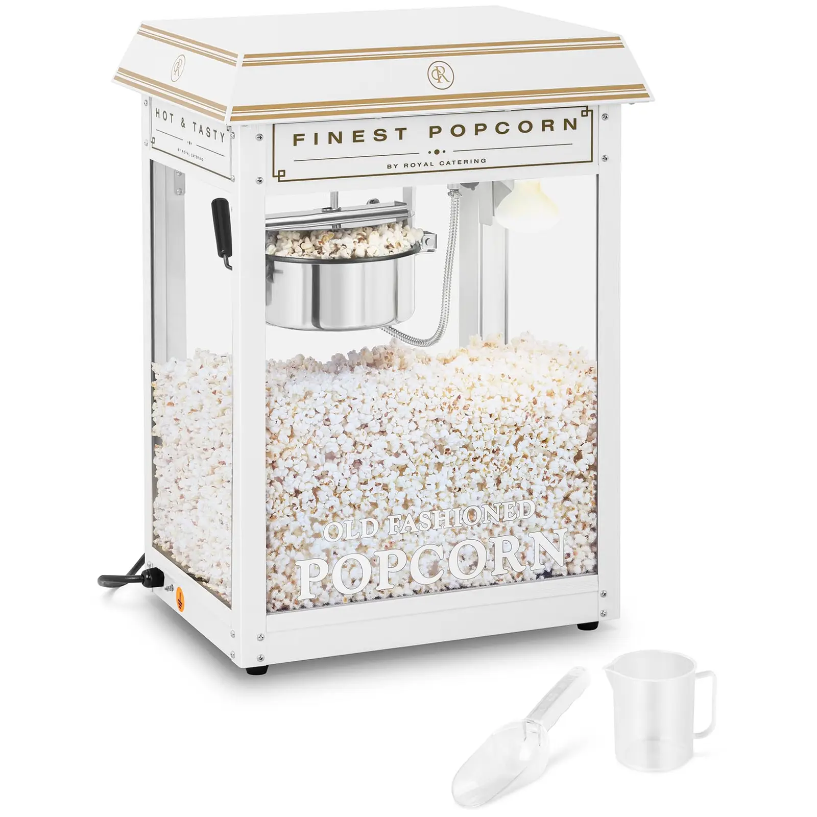 Mașină de Popcorn - alb și auriu - 1.600 W